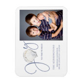 シーシェルクリスマスジョイホリデーフォト マグネット (縦)