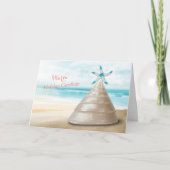 シーシェルクリスマスツリー暖かい挨拶メッセージ シーズンカード (正面)