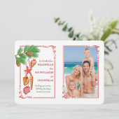 シーシェルクリスマスフォトカード 招待状 (スタンド正面)