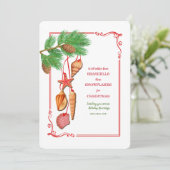 シーシェルクリスマスホリデーカード 招待状 (スタンド正面)