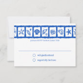 シーシェルグリッドビーチ結婚式カスタム 出欠カード (正面)