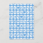 シーシェルグリッドビーチ結婚式カスタムQRコード エンクロージャーカード (裏面)