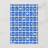 シーシェルグリッドビーチ結婚式カスタムQRコード エンクロージャーカード (裏面)