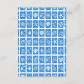 シーシェルグリッドビーチ結婚式カスタムQRコード エンクロージャーカード (裏面)