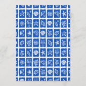 シーシェルグリッドビーチ結婚式ブルーホワイトカスタム メニュー (裏面)