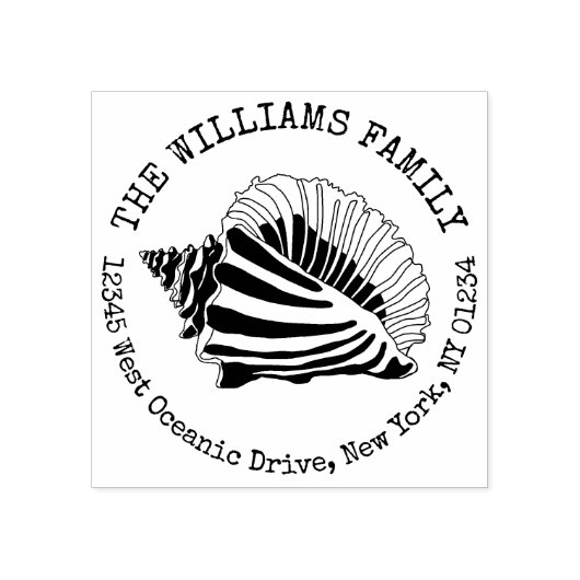 シーシェルコースタルクリエイティブオアズ差出人住所 ラバースタンプ (インプリント)