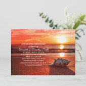 シーシェルサンセットビーチ結婚式記念日パーティー 招待状 (スタンド正面)