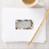 シーシェルサンド背景 – ビーチシェルカスタマイズ ラベル (インサイチュ)