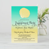 シーシェルサンド&シーカラーグラデーション婚約パーティ 招待状 (スタンド正面)
