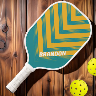 シーシェルサンライズヴィンテージシェブロンフェードと名前 ピックルボールラケット