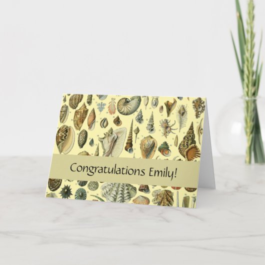 シーシェルシェルモルルスククラムエレガントクラシックアート カード (正面)