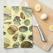 シーシェルシェルモルルスククラムエレガントクラシックアート キッチンタオル (四つ折り)