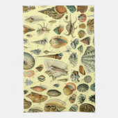 シーシェルシェルモルルスククラムエレガントクラシックアート キッチンタオル (縦)