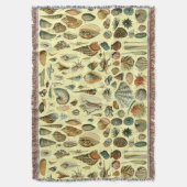 シーシェルシェルモルルスククラムエレガントクラシックアート スローブランケット (正面縦)