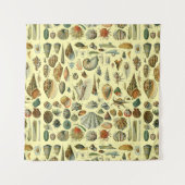 シーシェルシェルモルルスククラムエレガントクラシックアート タペストリー (正面)