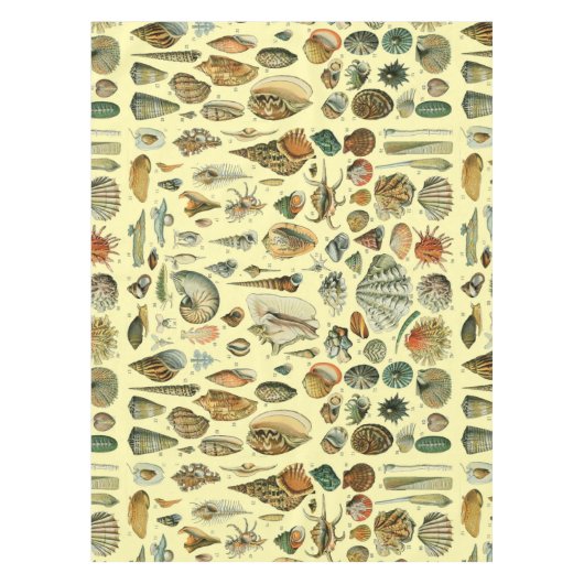 シーシェルシェルモルルスククラムエレガントクラシックアート テーブルクロス (正面)