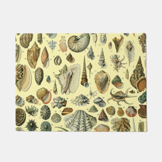シーシェルシェルモルルスククラムエレガントクラシックアート ドアマット (正面)