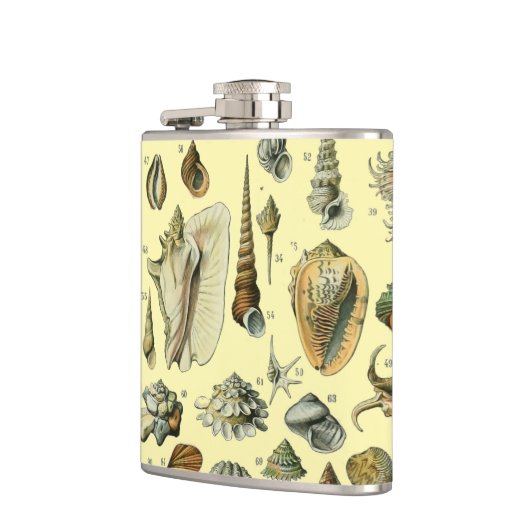 シーシェルシェルモルルスククラムエレガントクラシックアート フラスク (左)
