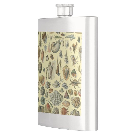 シーシェルシェルモルルスククラムエレガントクラシックアート フラスク (左)