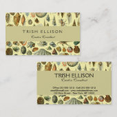 シーシェルシェルモルルスククラムエレガントクラシックアート 名刺 (正面/裏面)