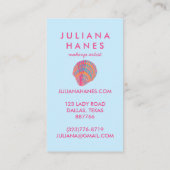 シーシェルシックなミニマリストカラフルビーチイ 割引カード (裏面)