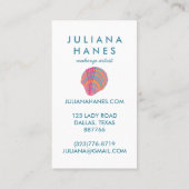 シーシェルシックなミニマリストカラフルビーチイ 割引カード (裏面)