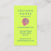 シーシェルシックなミニマリストカラフルビーチイ 割引カード (裏面)