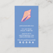 シーシェルシックビーチ美しいサロンシンプルモダン 名刺 (裏面)