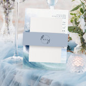 シーシェルシーホース航海のモノグラムビーチ結婚式 招待状ベリーバンド