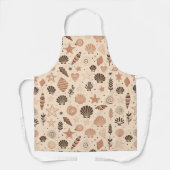 シーシェルシームレスパターン エプロン (正面)