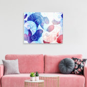 シーシェルシーンパターン キャンバスプリント (インサイチュ (リビング))