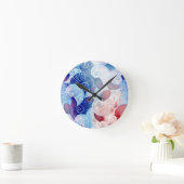 シーシェルシーンパターン ラウンド壁時計 (ホーム)