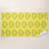 シーシェルスケッチスケッチパターン ビーチタオル (正面)