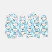 シーシェルスケッチ白と青の波パターン フェイバーボックス (折り畳みなし)