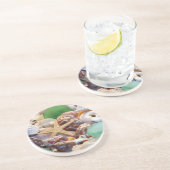 シーシェルススターフィッシュ&ビーチガラスコースター コースター (側面)