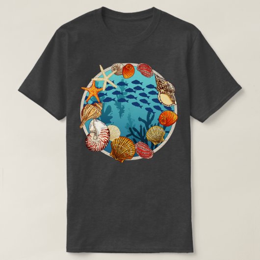 シーシェルスタンプ Tシャツ (デザイン正面)
