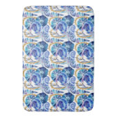 シーシェルスターフィッシュグリッターブルー航海の海 バスマット (正面縦)