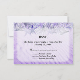 シーシェルスターフィッシュ結婚式RSVPシーシェル1 出欠カード