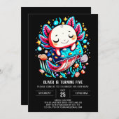 シーシェルズアクソロトルマジカル誕生日 招待状 (正面/裏面)