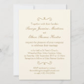 シーシェルズアート結婚式招待状アイボリークリーム 招待状 (裏面)