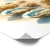 シーシェルズオンザショア海ビーチアートプリント ポスター (角)