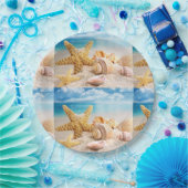 シーシェルズオンザビーチ紙プレート ペーパープレート (パーティー)