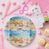 シーシェルズオンザビーチ紙プレート ペーパープレート (パーティー)