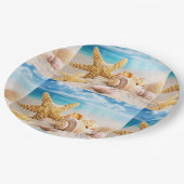 シーシェルズオンザビーチ紙プレート ペーパープレート (アングル)