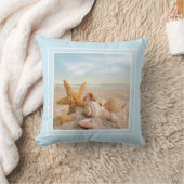 シーシェルズオンビーチ装飾用クッション クッション (ブランケット)