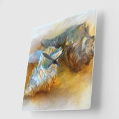 シーシェルズオンビーチ スクエア壁時計 (傾斜)