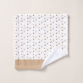 シーシェルズカメルホワイトイニシャル バスタオルセット (ウォッシュタオル)