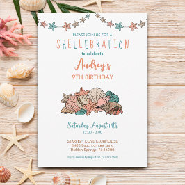 シーシェルズガールズビーチ誕生日 招待状