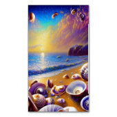 シーシェルズクラムズカニビーチシーナリー銀河系 マグネット名刺 (正面縦)