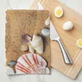 シーシェルズサンド海書道名 キッチンタオル (四つ折り)